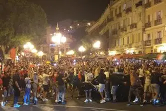 La grande festa per la Nazionale a Cagliari (Ansa)