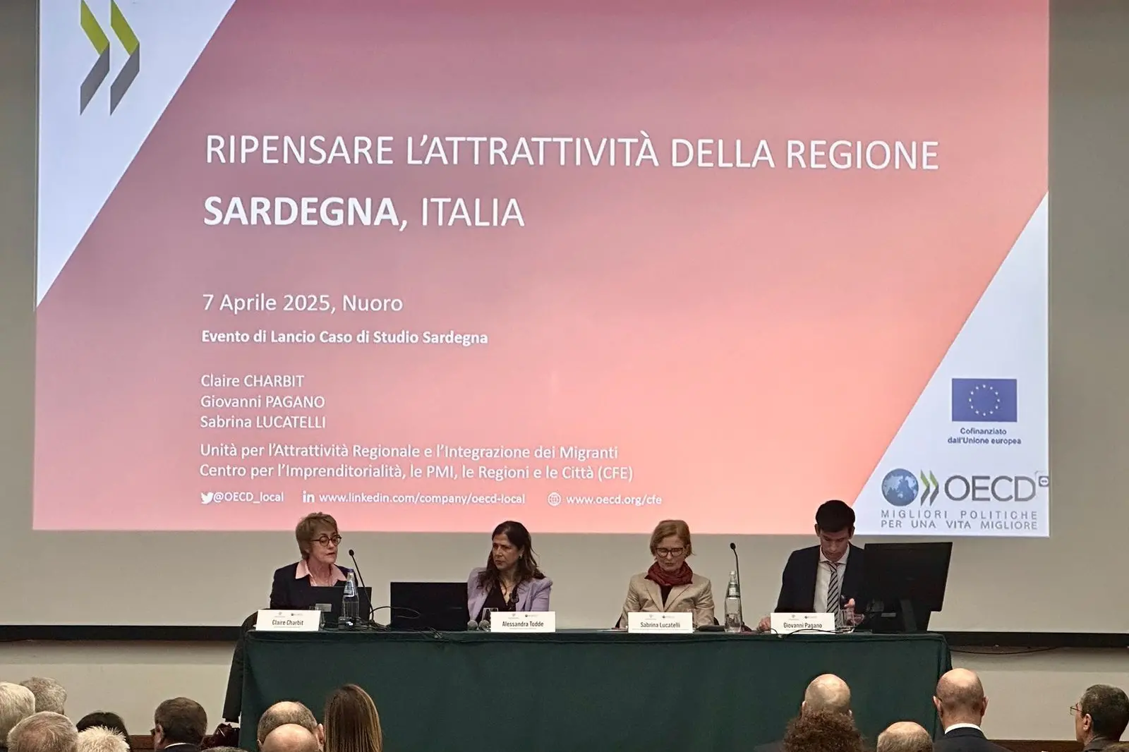 La presentazione a Nuoro del rapporto Ocse lo scorso 7 aprile