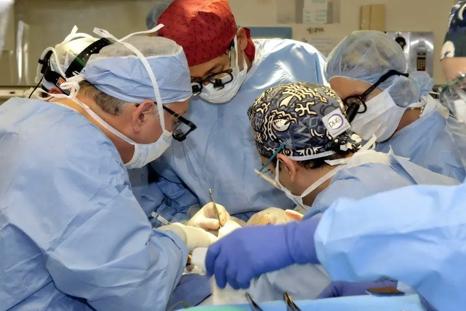 Un'operazione chirurgica (foto Ansa)