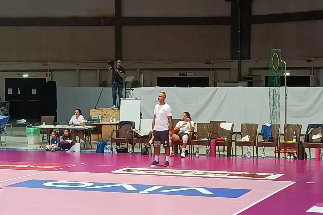 Il coach dell'Hermaea Dino Guadalupi (foto Ilenia Giagnoni)