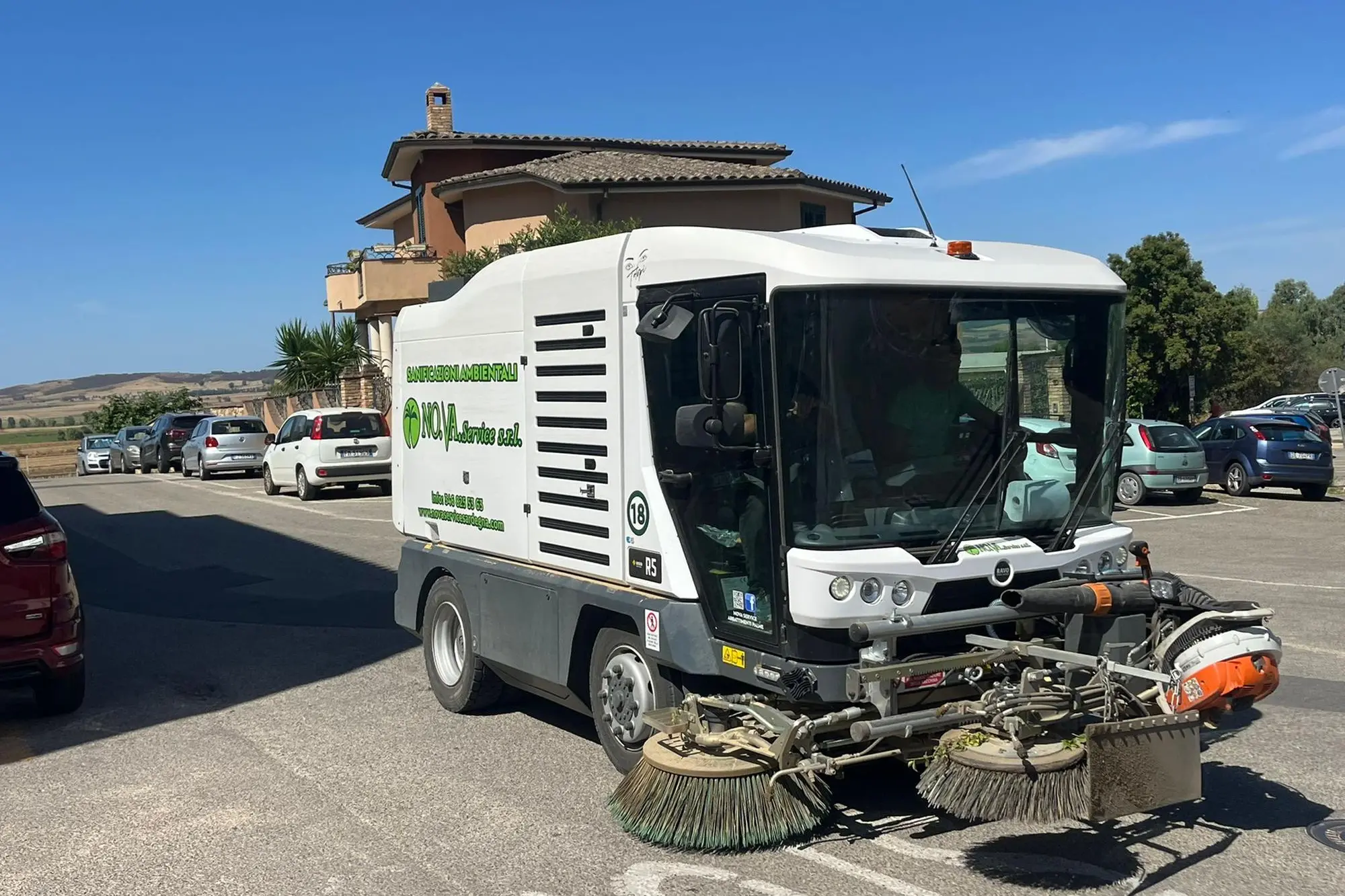 Senorbì, il mezzo utilizzato per la pulizia del paese