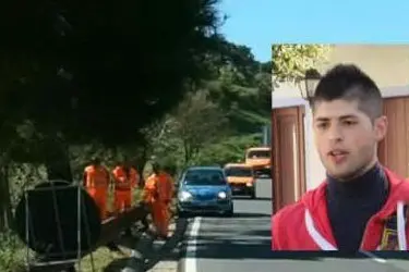 IL LUOGO DELL'INCIDENTE, NEL RIQUADRO ROBERTO MUGGITTU