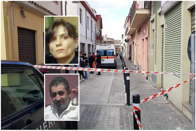 Femminicidio di Capoterra, nei riquadri Slobodanka Metusev e Stevan Sajn (foto L'Unione Sarda)