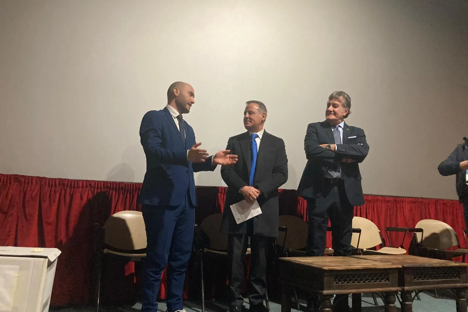 Renato Pilia (a sinistra) insieme a Pietro Pittalis ed Edoardo Tocco (foto concessa)