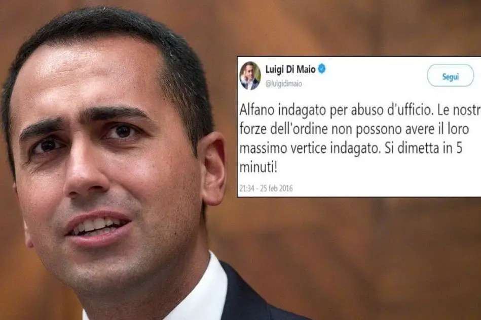 Luigi Di Maio (Ansa) e il tweet tornato virale