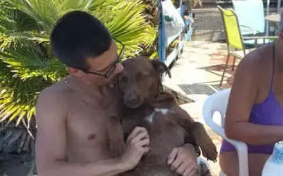 Marcello con Mirtilla a Porto Alabe