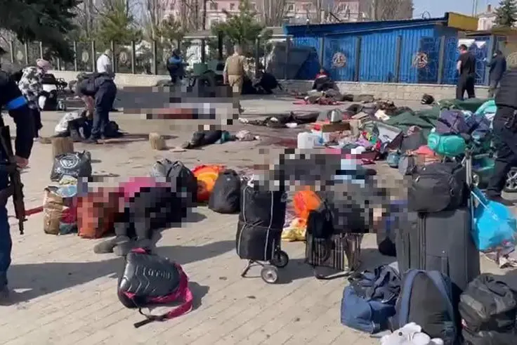 L'attacco a Kramatorsk (Ansa)