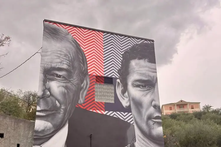 Il murale dedicato a Gigi Riva a Ozieri (foto concessa)
