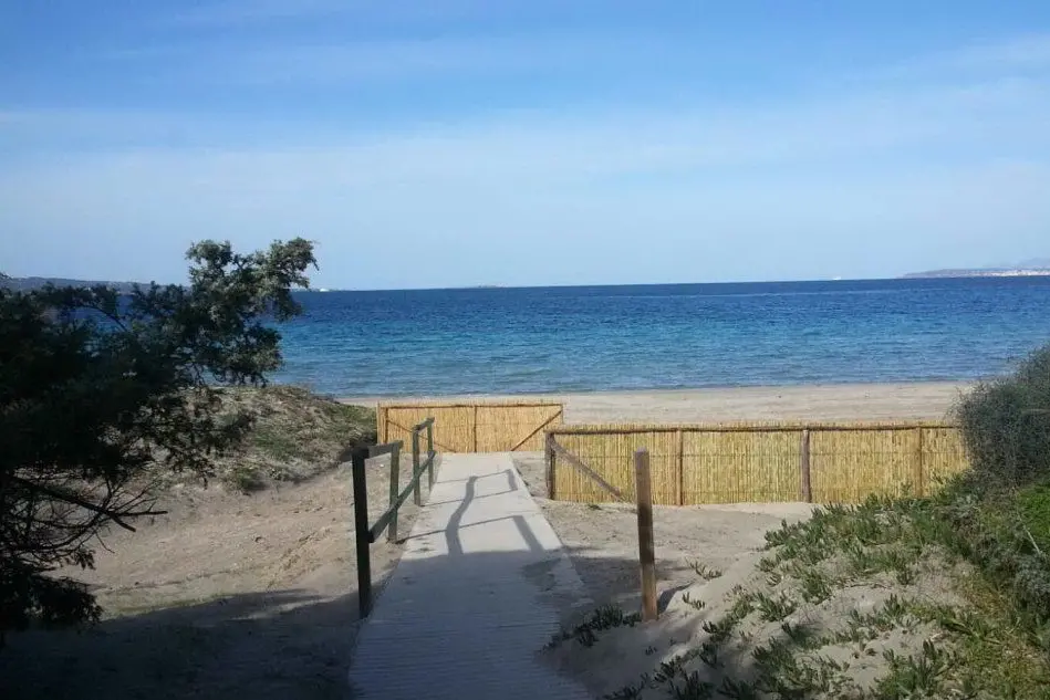 Le barriere di canne nelle spiagge di Calasetta
