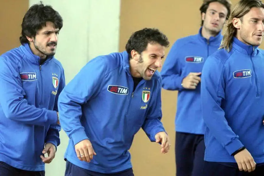 Gattuso, Del Piero e Totti (Ansa)