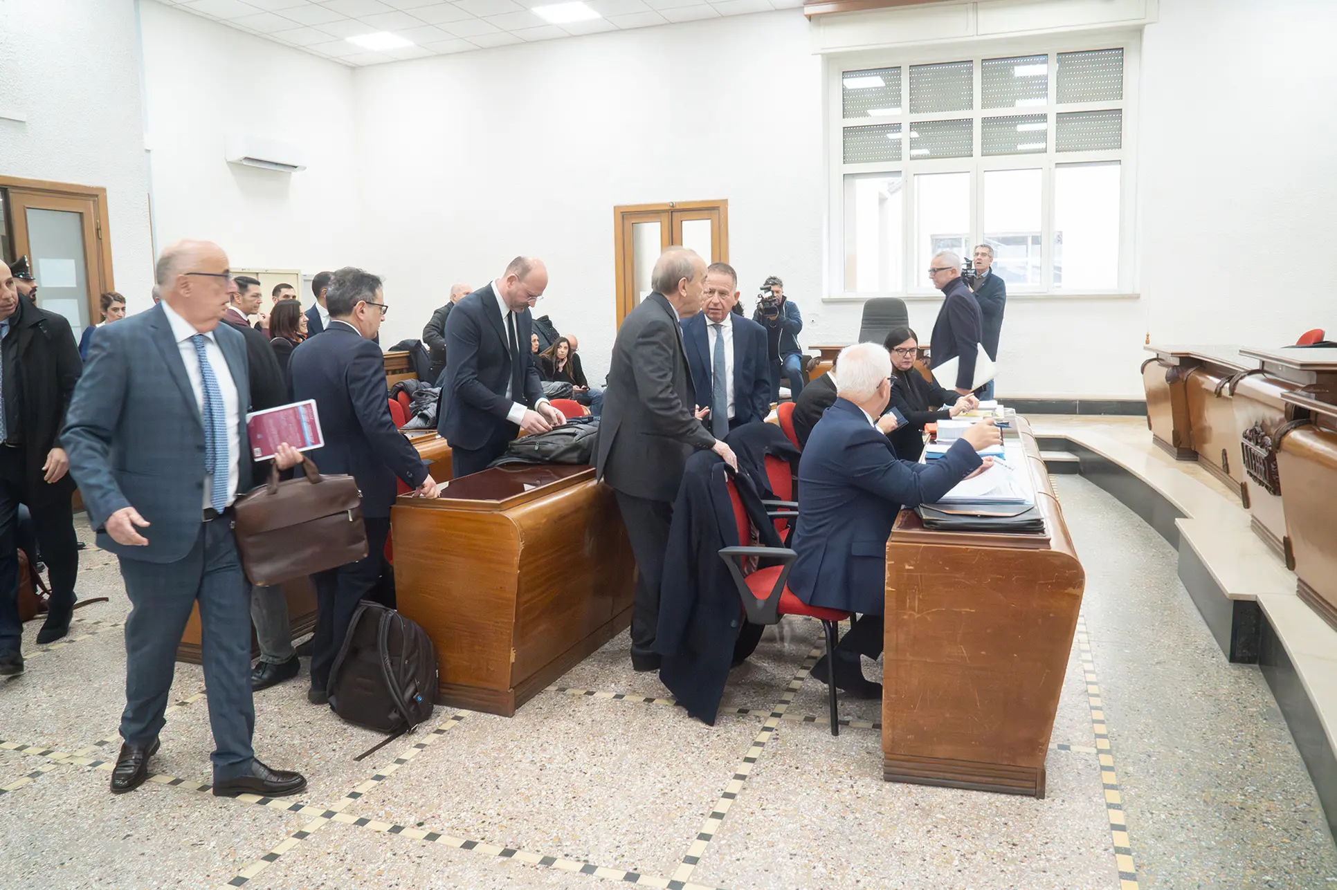 La prima udienza al tribunale civile di Cagliari sul caso della decadenza di Alessandra Todde (foto Anedda)