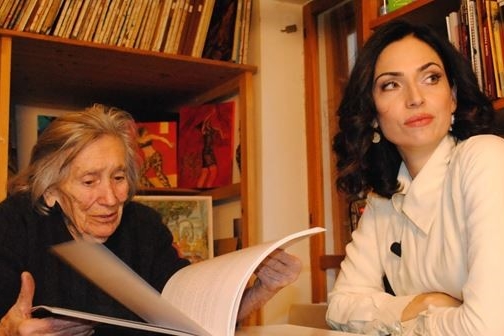 Liliana Cano intervistata da Ambra Pintore per Videolina (foto da Videolina)