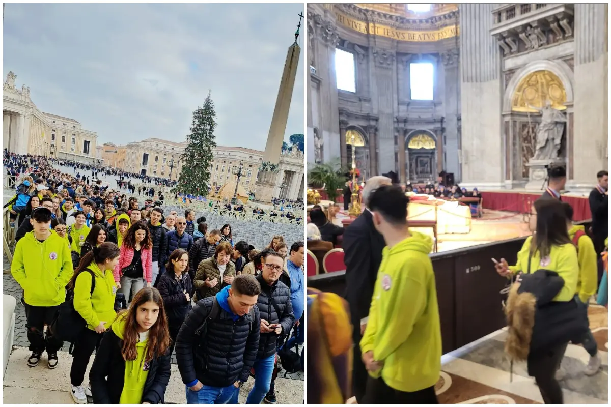 I ragazzi dell'oratorio della parrocchia di Santa Barbara di Sinnai (foto L'Unione Sarda)
