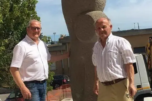 A destra Luciano Muscu, a sinistra Franco Galdieri (foto L'Unione Sarda - Gioia)