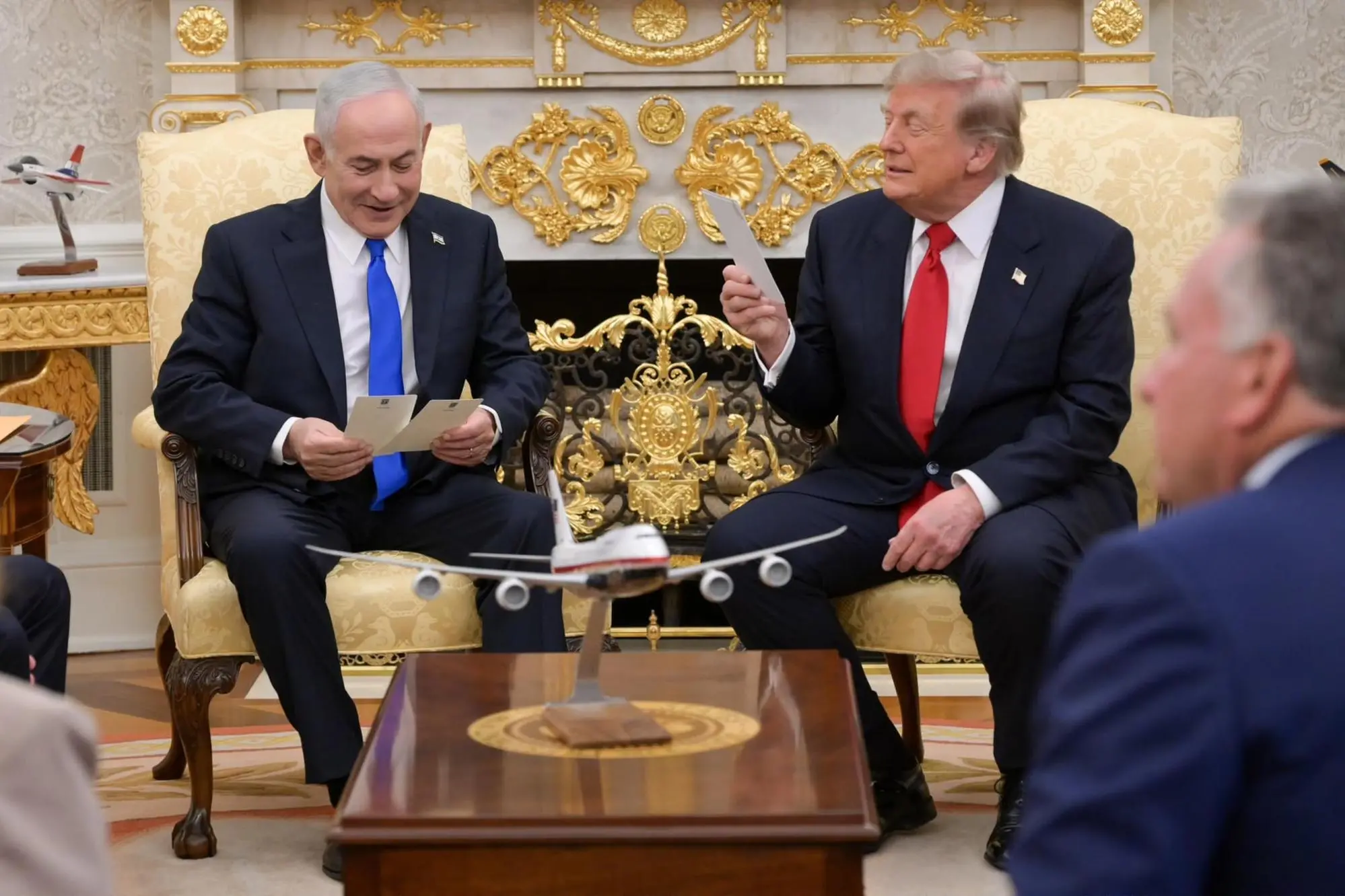 Netanjahu und Trump im Weißen Haus (Ansa)