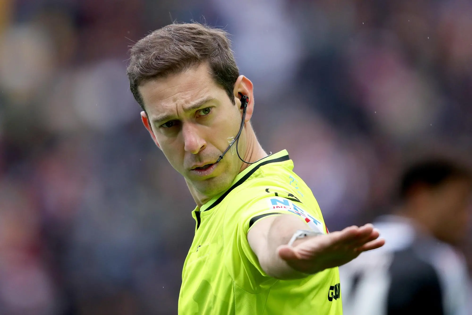 L'arbitro Alberto Ruben Arena (foto Ansa)