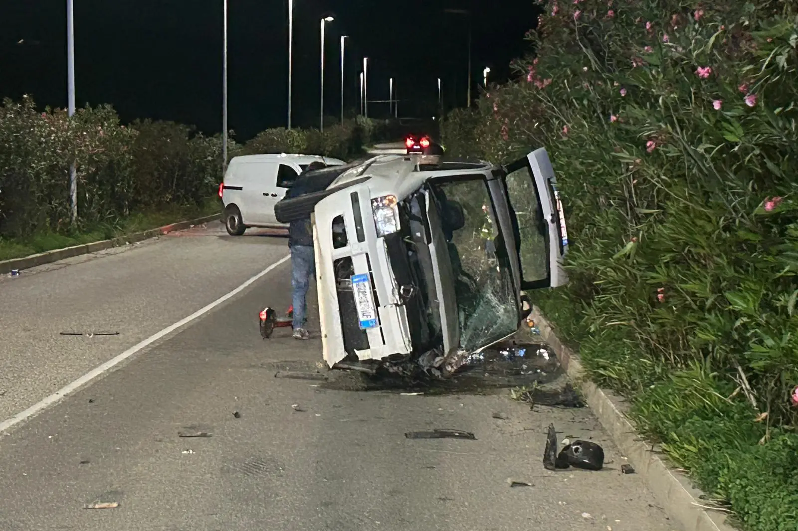 La Panda coinvolta nell'incidente (Foto: Murru)