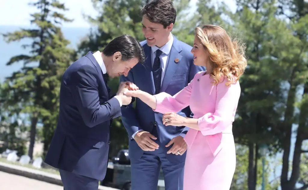 Con il premier canadese Justin Trudeau e la first lady