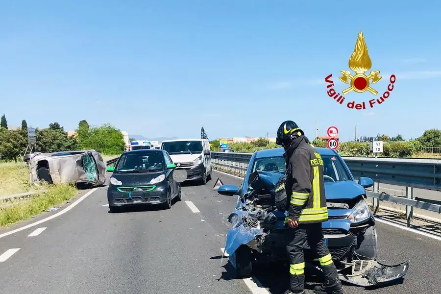 Il luogo dell'incidente (foto Vigili del fuoco)