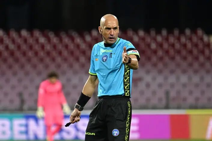 Michael Fabbri, arbitro di Cagliari-Inter (foto Ansa)