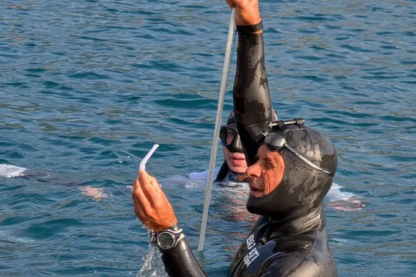 Davide Carrera dopo un uno dei suoi record a Riva del Garda
