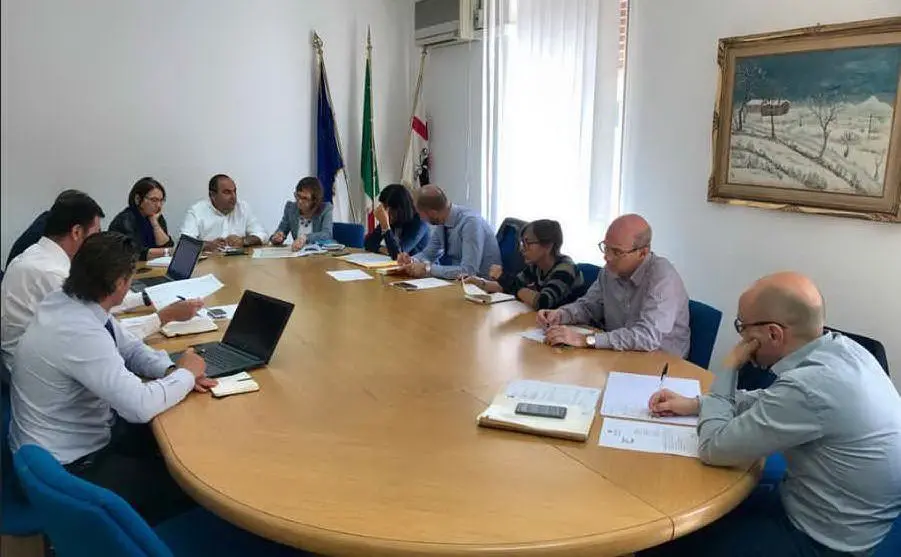La riunione con l'assessore regionale ai Trasporti Massimo Deiana