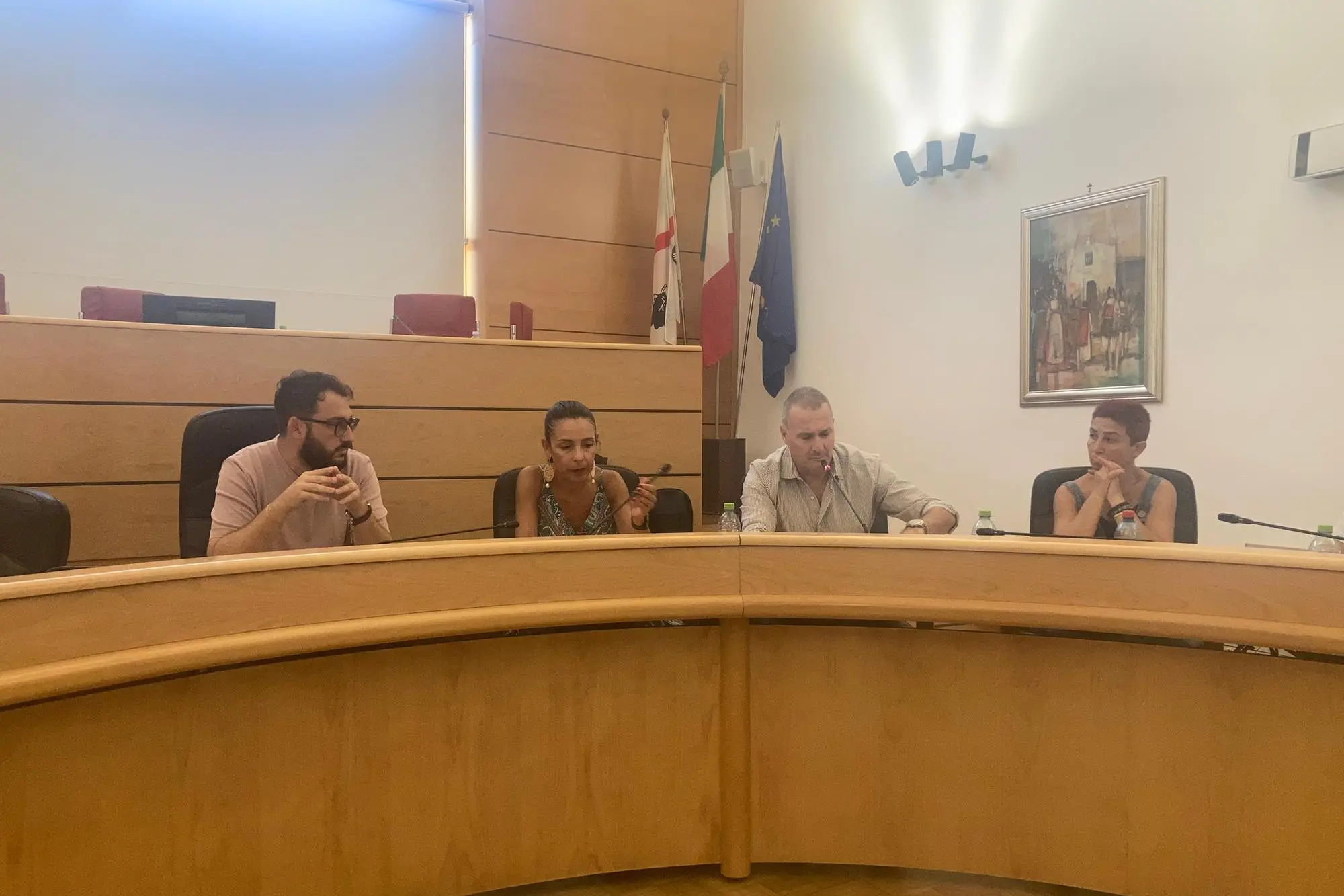 La commissione Cultura a Porto Torres (foto Pala)