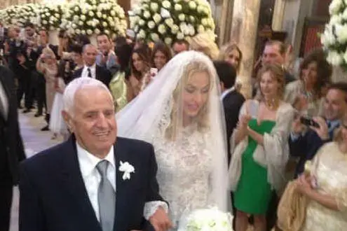 Valeria Marini nel giorno del suo matrimonio