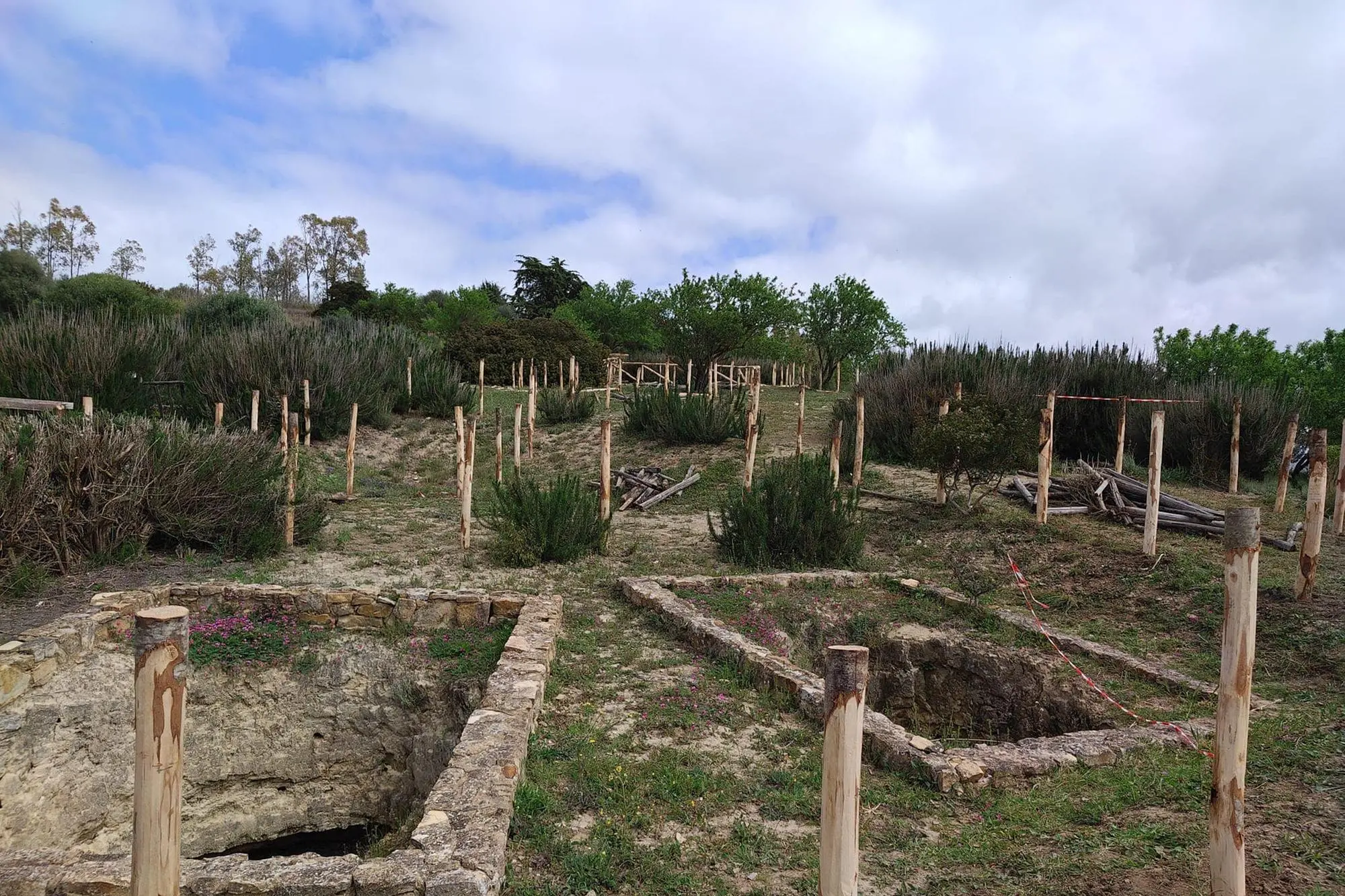 Lavori nel parco di Monte Luna