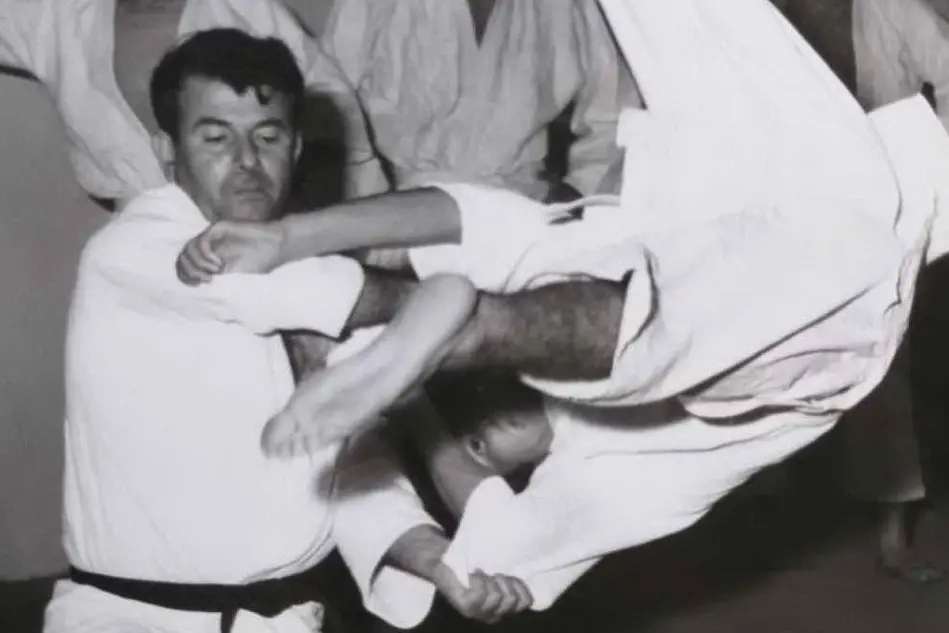 Pinuccio Deiana da giovane mentre pratica judo (foto concessa dal nipote Francesco Murtas)