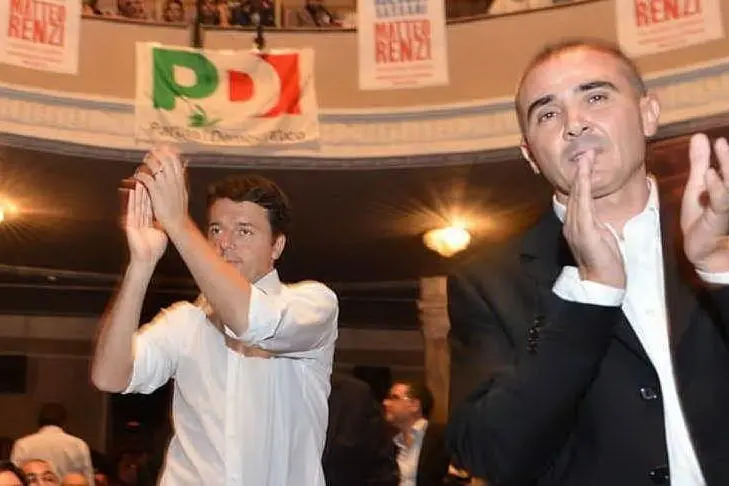 Gavino Manca del Pd e Matteo Renzi