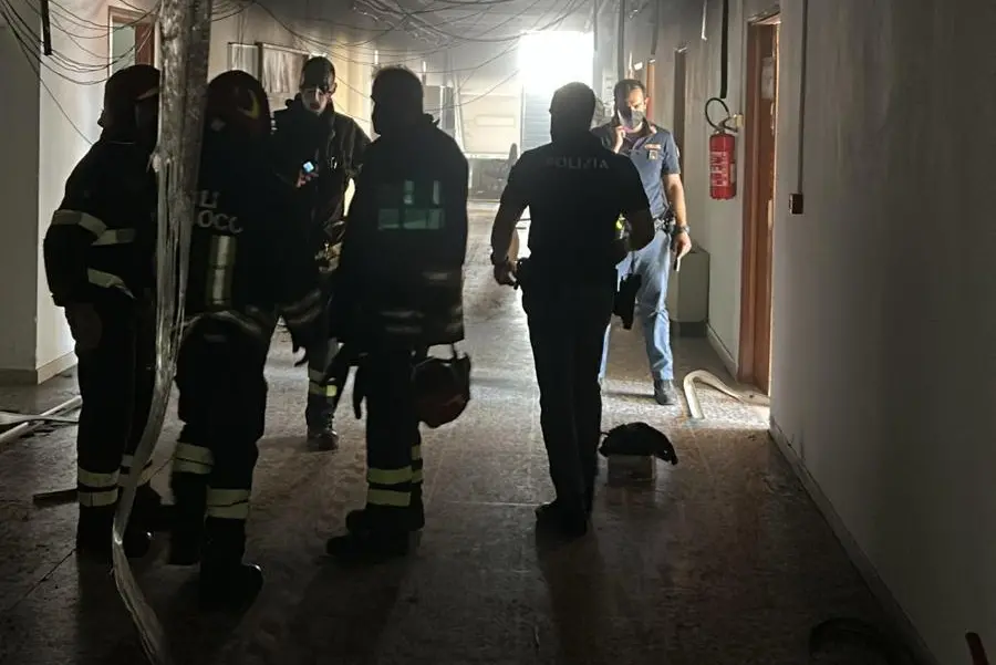 Oristano, l'intervento dei vigili del fuoco