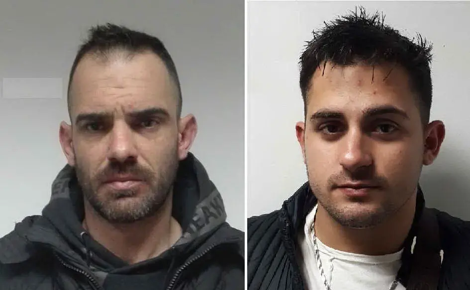 I due arrestati: da sinistra Roberto Zedda ed Emanuele Zucca