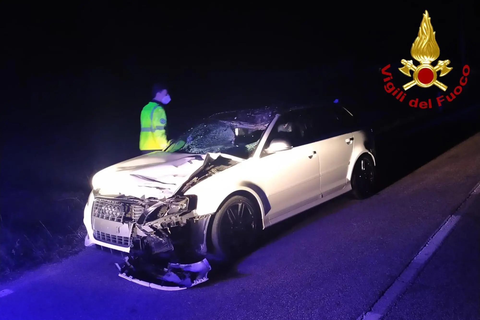 L'auto coinvolta nell'incidente (Ansa)