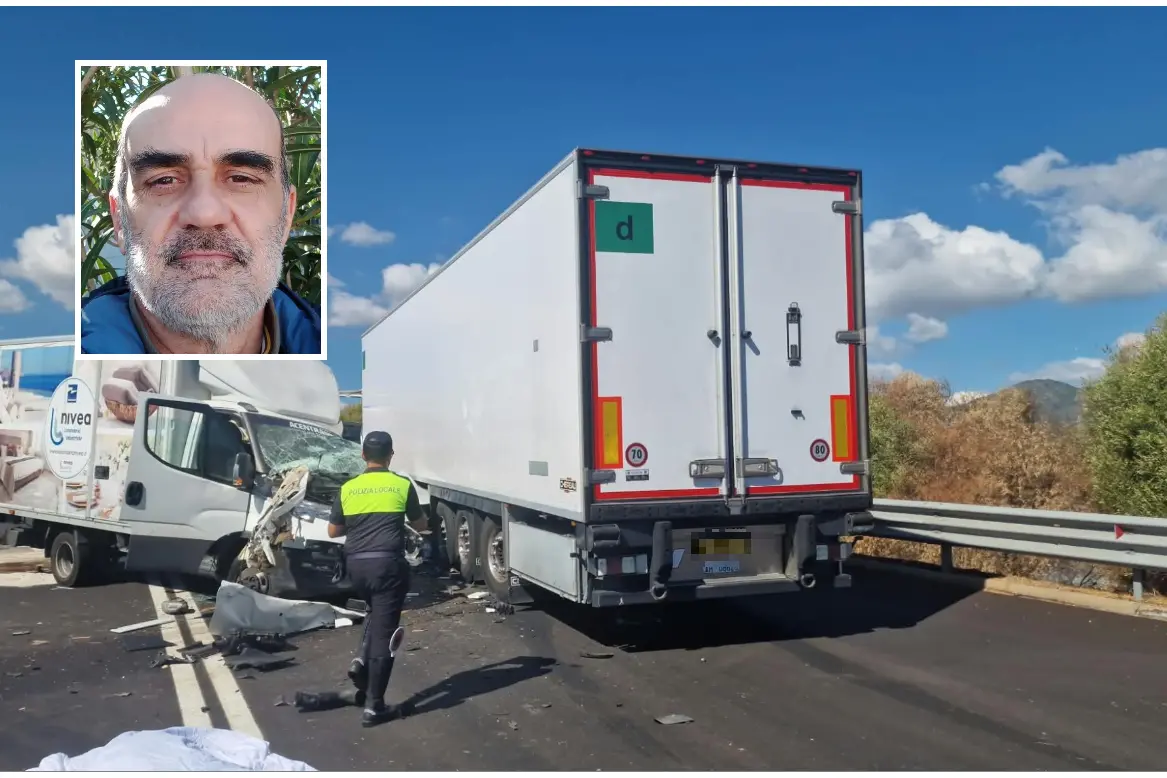 Violento scontro frontale tra un furgone e un tir a Olbia: un morto