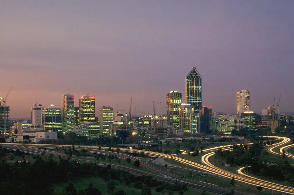 Un panorama di Perth in Australia