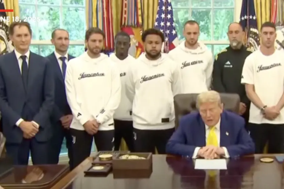 Trump con la delegazione della Juventus