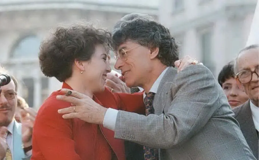Con Irene Pivetti (archivio L'Unione Sarda)
