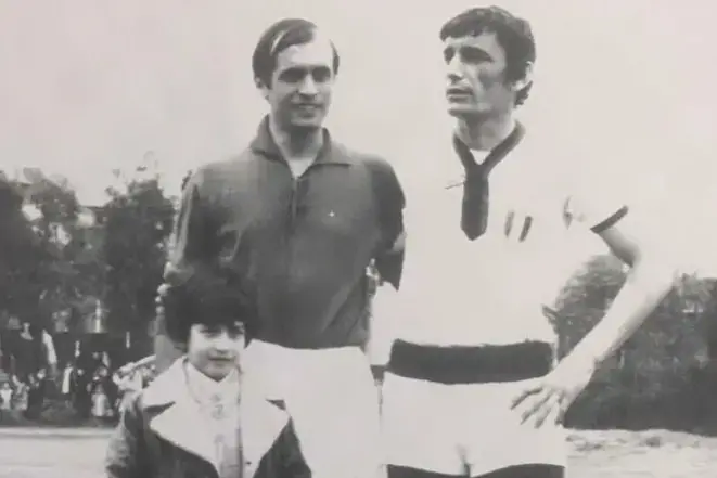 Nino Falchi con Gigi Riva