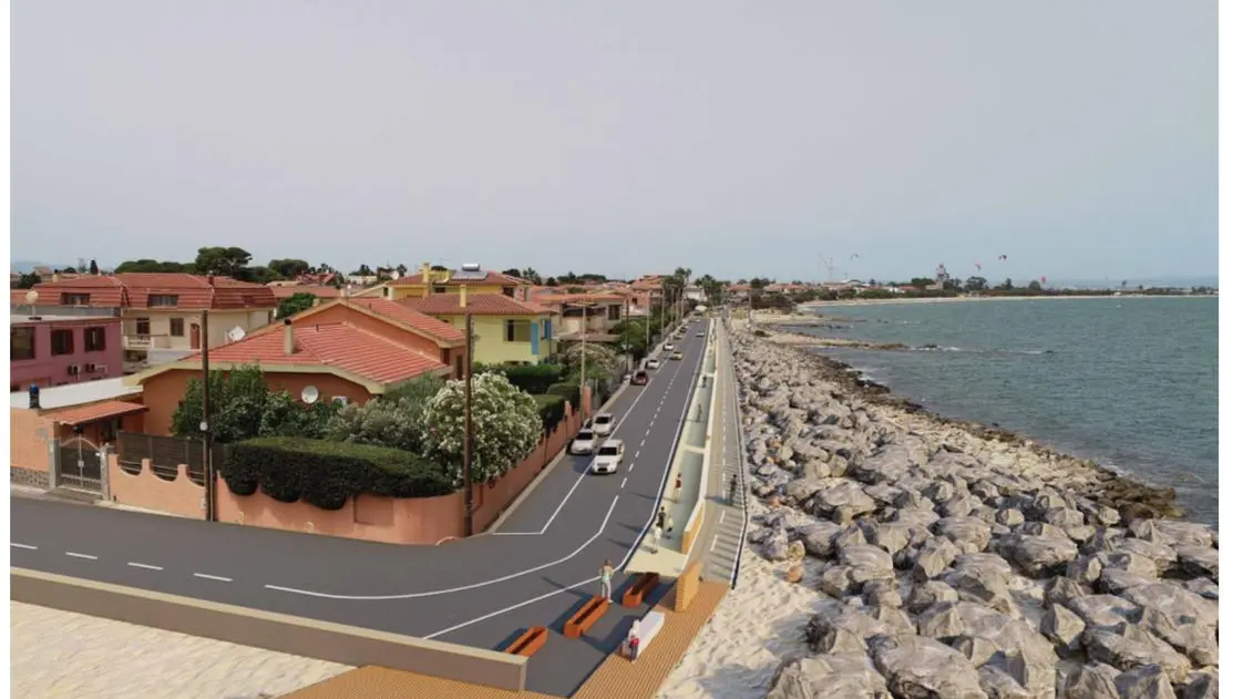 Capoterra, a cycle path connecting the coast