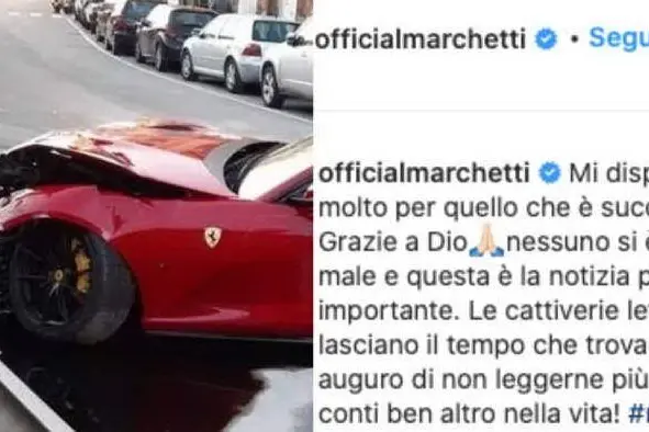Il post di Marchetti su Instagram