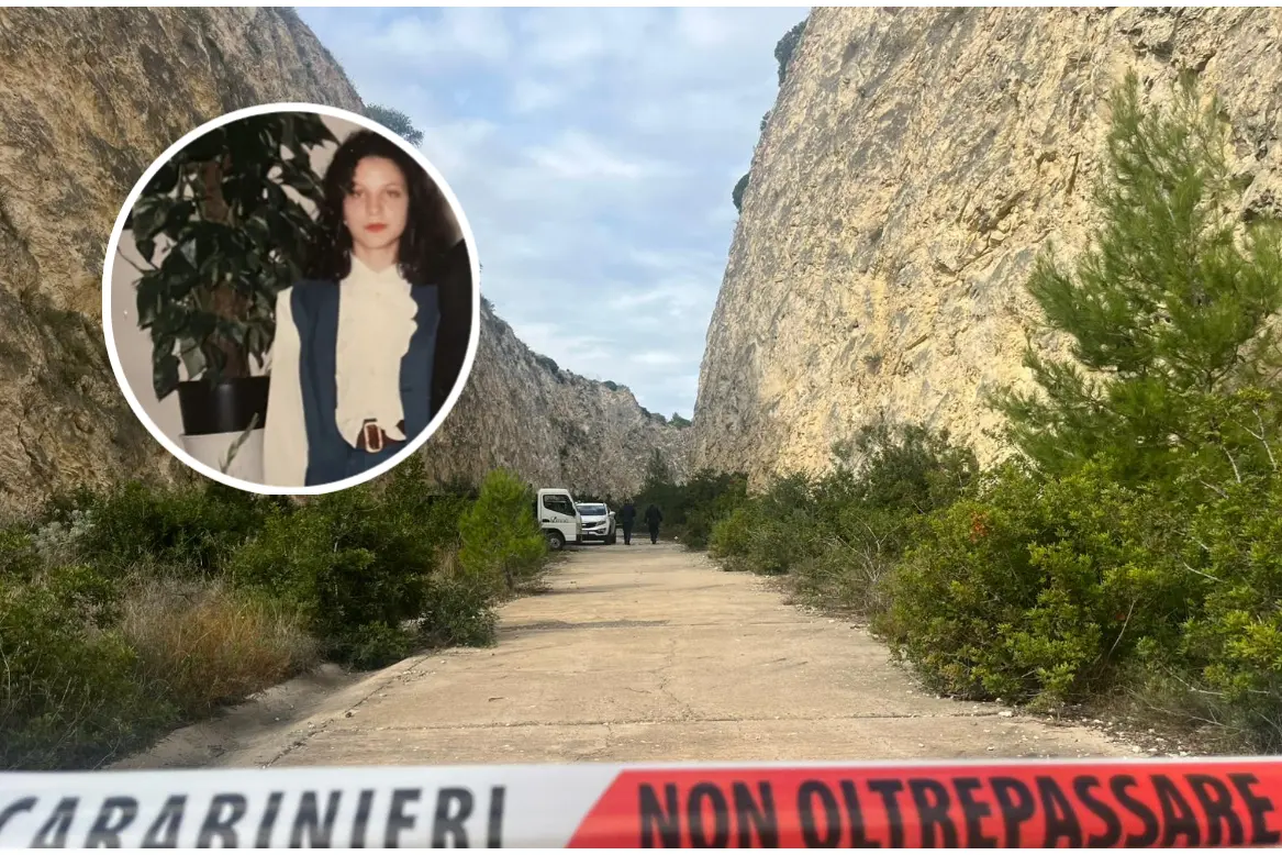 Il canyon di Tuvixeddu, nel riquadro Manuela Murgia