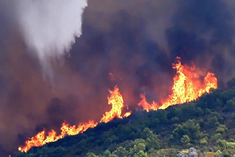 Un incendio (foto Ansa)