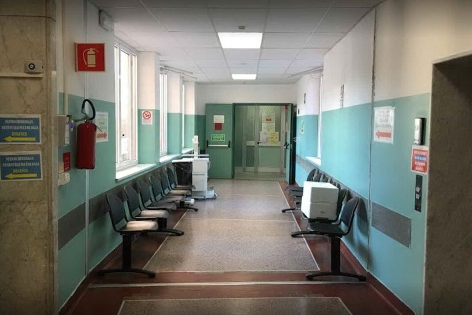 Un corridoio dell'ospedale San Martino