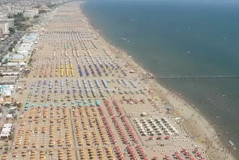 Spiagge a Rimini (foto Google Maps)
