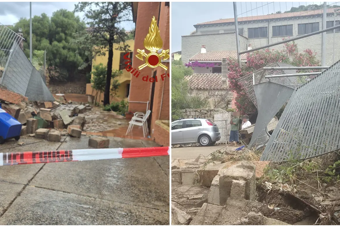 Il crollo a Santa Teresa Gallura