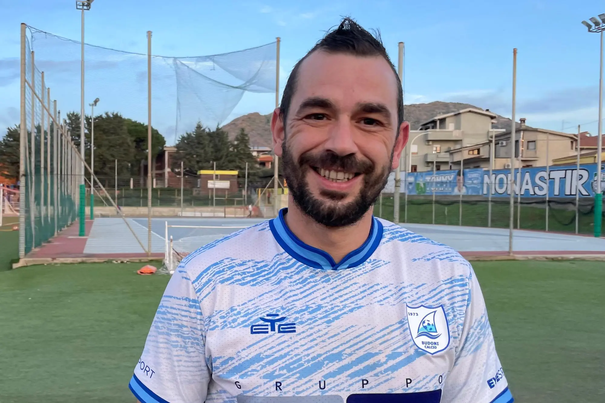 Giuseppe Meloni, ieri di nuovo decisivo per il Budoni con una doppietta ad Arbus (foto Spignesi)