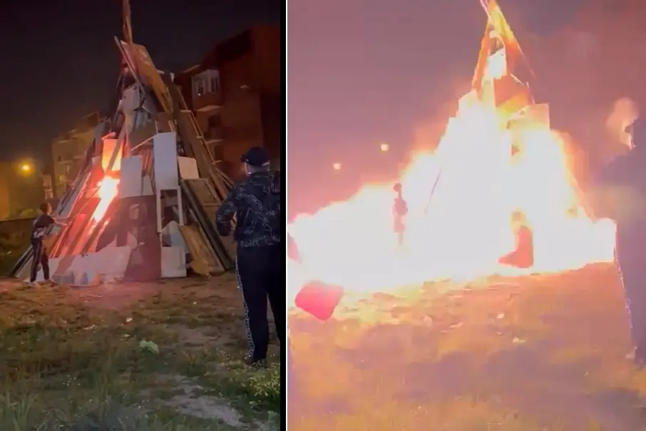 Il momento dell'esplosione (Frame da video)