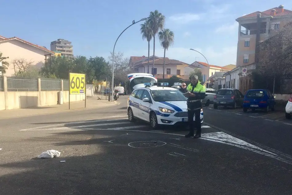 L'incidente (foto Elia Sanna)