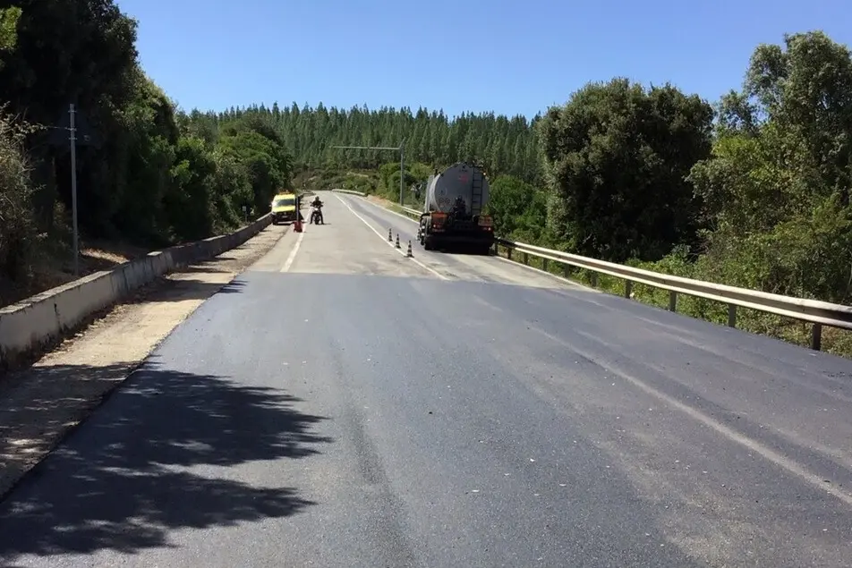 Un tratto stradale della SS387 del Gerrei (foto ANSA)